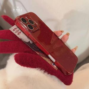 「送料無料」ワインレッド スマホケース iPh...の詳細画像5