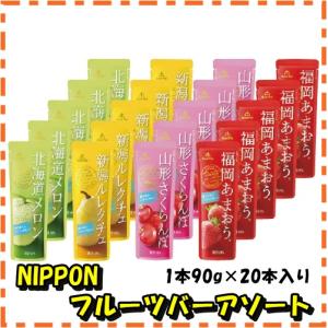 数量限定 NIPPON フルーツ バー アソート 1本 90g × 20本入り FB4-AP 凍らせるとシャキッと美味しい