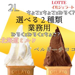 ロッテ イルジェラート 北海道ミルク ベルギーチョコレート 選べる2種類 2L まとめ買いがオトク バニラ チョコ ミルク