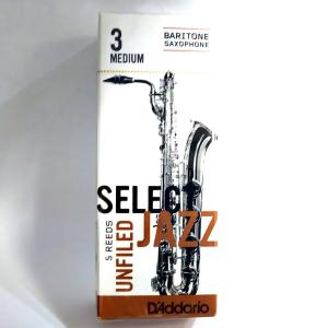 D'Addario WOODWINDS SELECTJAZZ UNFILED Baritone Saxophone 3Medium 5枚入り｜itogakki