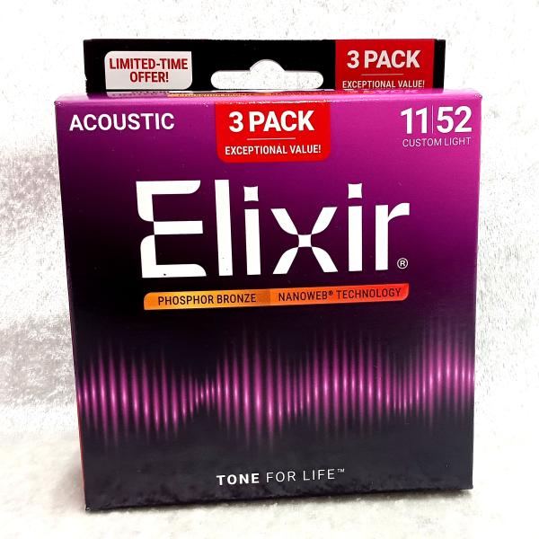 お得な Elixir NANOWEB Custom Light(.011-.052)PHOSPHER...