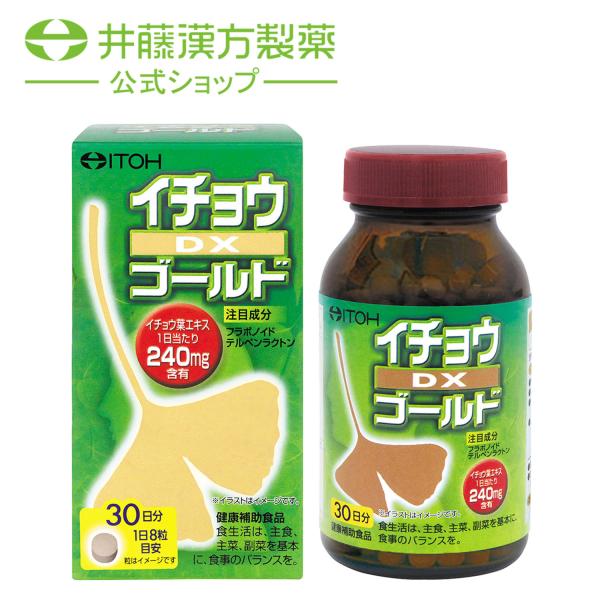 イチョウ葉サプリメント【イチョウ DXゴールド 約30日分 250mgX240粒】イチョウ葉エキス ...