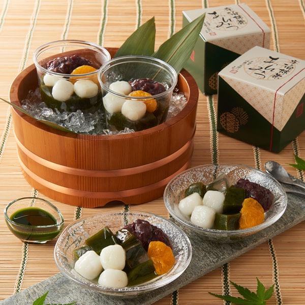 父の日 御中元 宇治抹茶あんみつ 冷凍 4個入 送料込み スイーツ 和菓子 抹茶 § 伊藤久右衛門 ...