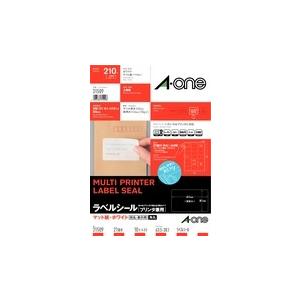 エーワン ラベルシール［プリンタ兼用］ マット紙・ホワイト 31509