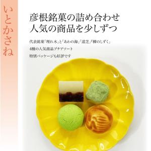 いとかさね（彦根銘菓の詰合せ　埋もれ木・あわの海・柳のしずく・道芝）　人気の品のプチアソート　和菓子ギフト・お祝いお菓子・お土産・贈り物・ご進物