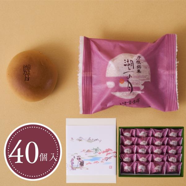 湖上の月(40個入)　きめの細かいカステラ生地となめらかなこし餡　和菓子ギフト・お祝いお菓子・お土産...