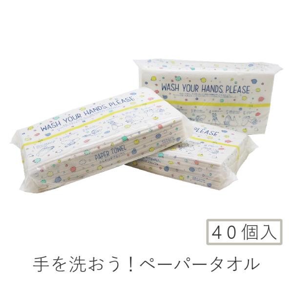 「ポイント最大19倍〜3/1」 ペーパータオル 中判 120組 手を洗おう！ペーパータオル ソフト ...