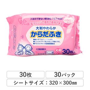 大成薬品工業 大判 やわらか からだふき ウェットタオル 30枚 電子レンジ対応可 _IST 81030001 送料無料 _IST｜itoman