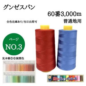 60番3000mグンゼスパン ミシン糸 普通地用 カラー.240〜821 見本帳色列.5-6