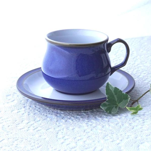 デンビー  インペリアルブルー カップ ソーサー 青 イギリス 食器 Denby 無地 コーヒーカッ...