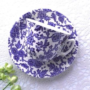 イギリス ブルーウィロー ブルーアンドホワイト カップアンドソーサー