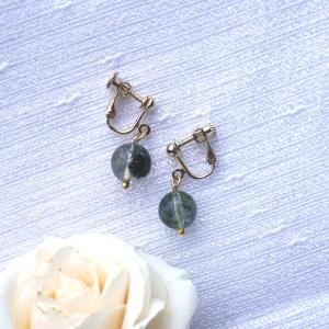 水晶 クラック水晶 ピアス クリア系 ハンドメイド 天然石 サージカル