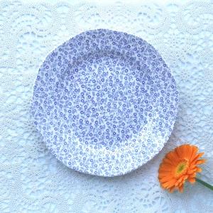 バーレイ ペール ブルー フェリシティ プレート 19ｃｍ BURLEIGH 皿 花柄  イギリス 食器 陶器 英国製 青 E92B0319｜いとし屋ついん ヤフー店