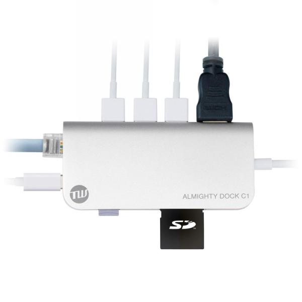 TUNEWEAR ALMIGHTY DOCK C1 マルチUSB-Cハブ Ethernet HDMI...