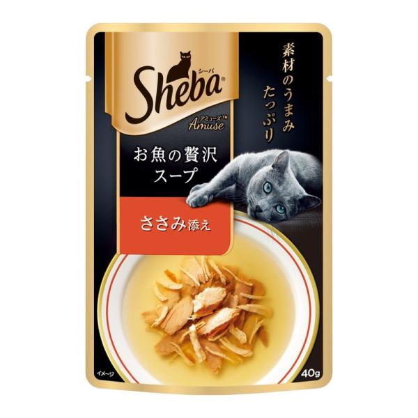 シーバ (Sheba) キャットフード アミューズ お魚の贅沢スープ ささみ添え 40g×12個 (...