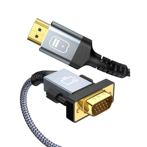 HDMI VGA 変換ケーブル 1.8M 1080p@60Hz HDMI Dsub 変換 ケーブル ...