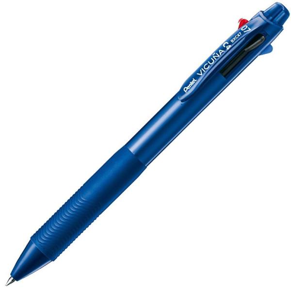 ぺんてる 4色ボールペン ビクーニャ BXC47C 0.7ブルー