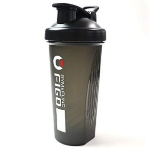 FIGO プロテインシェーカー シェイカーボトル 600ml ボール付 メモリ付き 食洗機対応 液漏れ＆匂い防止 大容量 ブラック