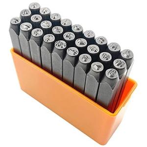 レザークラフト ポンチ 刻印 ハンドメイド アルファベット 大文字 小文字 数字 英語 打刻印 銅板 真鍮板 アルミ版 指輪  (3mm