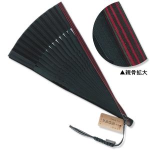 多幸扇 布扇子セット蝋結 赤縞 60間(007...の詳細画像2