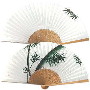 男性用京扇子/京彫り 手描 竹(Aa26)の商品画像