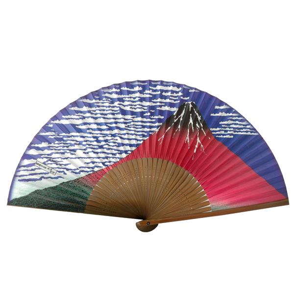 男性用扇子 赤富士(Ab05)