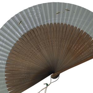 男性用紙扇子 写型 鮎 短地 単品(Ag09)の詳細画像3