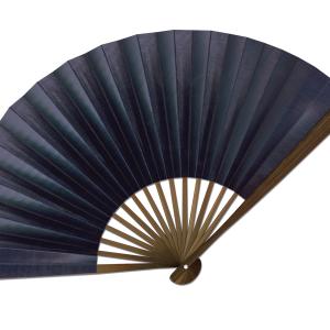 男性用 無地 扇子 柿渋 扇子 /濃紺(Ai31L)の詳細画像1