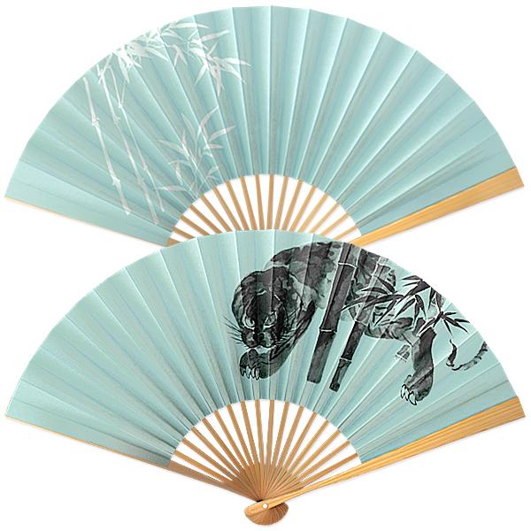 男性用 京扇子 8寸 虎/竹(Al31)