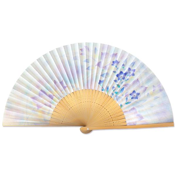 女性用紙扇子 桔梗(B4003)