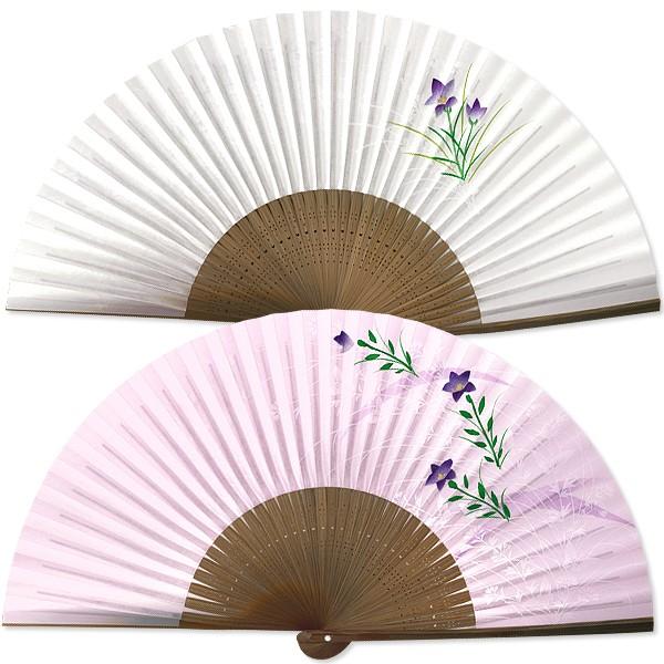 女性用紙扇子/桔梗　紫(Db23)