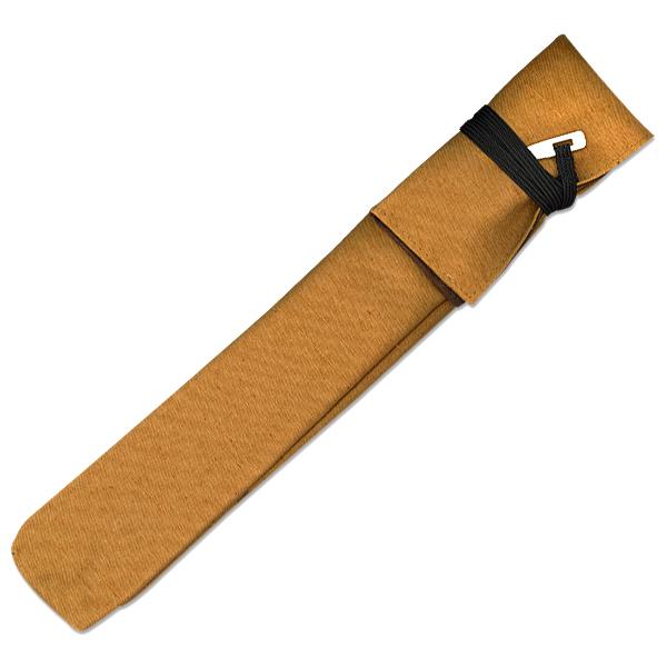 岡重 ブランド 扇子 7.5寸用 扇子袋 紬無地　黄土色(oka04)