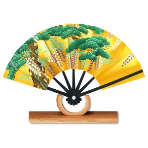 【装飾品】七福神装飾扇子　竹製スタンド付　宮脇賣扇庵 外国へのお土産飾り扇子/七福神セット＜ゴマ竹台付き ＞(Ra303) : 扇子