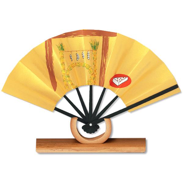 【歳時記】豆扇子 茅の輪くぐり【扇子単品】(Rf115)