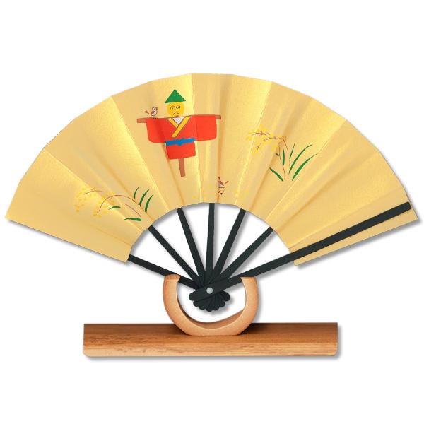 【歳時記】豆扇子 稲穂【扇子単品】(Rf118)