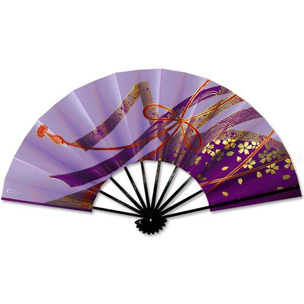舞扇子 のし柄紫(Sb006)