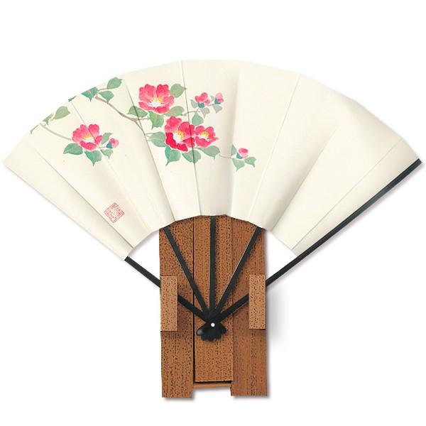 飾り京扇子 都の四季/椿(T030)