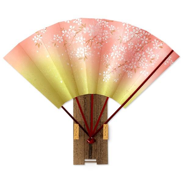 高級飾り京扇子/桜/台付(U101)