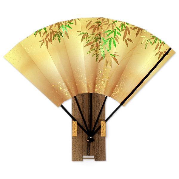 高級飾り京扇子/青竹/台付(U103)