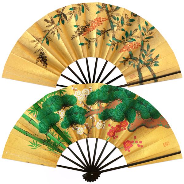飾り京扇子/舞扇子タイプ 梅/竹(xe114)