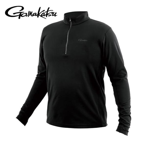 がまかつ ラグゼ  ドライリスタ ハーフジップ シャツ ブラック GL4020 サイズL　Gamak...