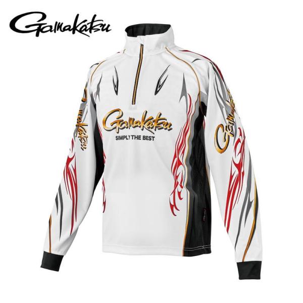 がまかつ GM3814 2WAY プリントジップシャツ（長袖）ホワイト 2026年春夏新製品ご予約 ...