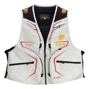 2022年サンライン春夏 S-DRY 鮎ベスト M~LL オフホワイト