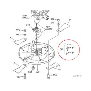 斎藤農機 純正パーツ SGC-M500用替刃セット [6441-9110-0]【部品/SAITO/サイトー】｜itounouki