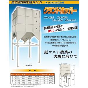 笹川農機 自立型籾貯蔵タンク グランドホッパー RH-520 容量52石<法人