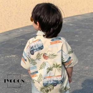 半袖 シャツ キッズ アロハシャツ 子供服 T...の詳細画像2