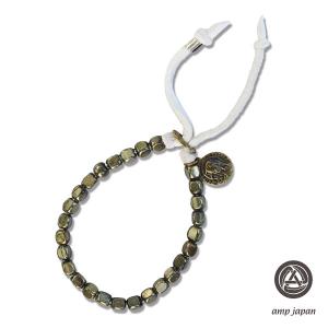 アンプ ジャパン amp japan DEERSKIN BRACELET With MARIA (ホワイトレザー) / ビーズ ブレスレット 4AK-163WH 稲葉 浩志 マリア