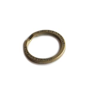 ビリーブインミラクル BELIEVEINMIRACLE Brand Key Ring キーリング 2重カン 鍵 キーホルダー 真鍮