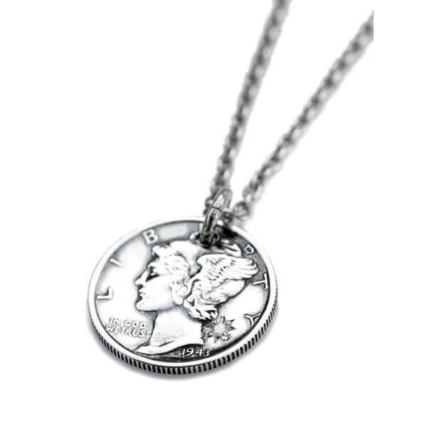 BELIEVEINMIRACLE ビリーブインミラクル 1DIME銀貨 DIAMOND NECKLA...