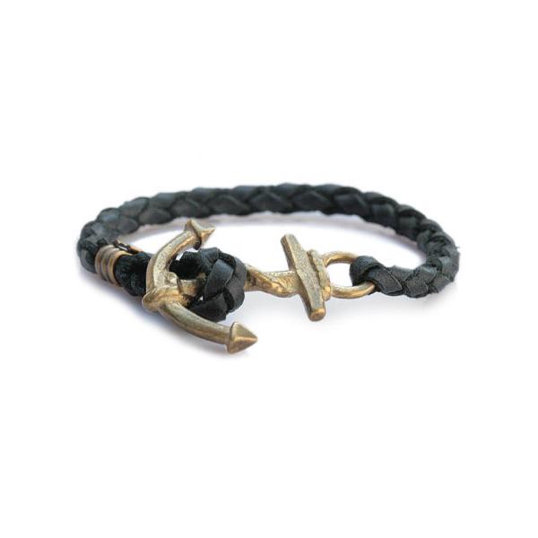 Button Works ボタンワークス Anchor Woven Bracelet BLACK /...